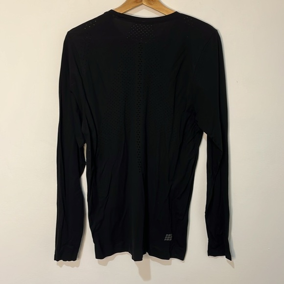CEP Black Mens Ultralight Long Sleeve Shirt Size M Black Breathable Mesh Running - Picture 4 of 14
